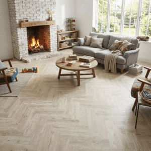 Woodland 2.5mm Iced Latte Herringbone LVT 400 x 100