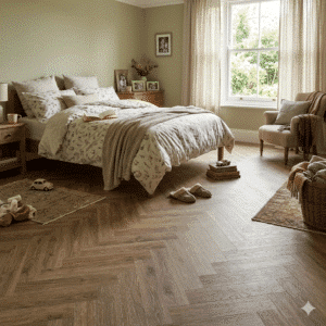 Woodland 2.5mm Royal Oak Herringbone LVT 400 x 100