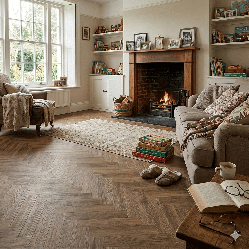 Woodland 2.5mm Royal Oak Parquet LVT 610 x 122