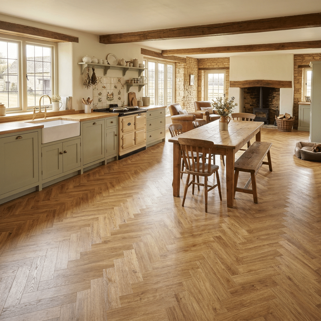 Woodland 2.5mm Scots Pine Herringbone LVT 400 x 100