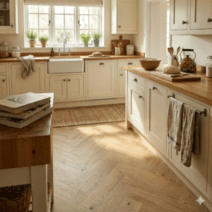 Woodland 2.5mm Serene Oak Herringbone LVT 400 x 100