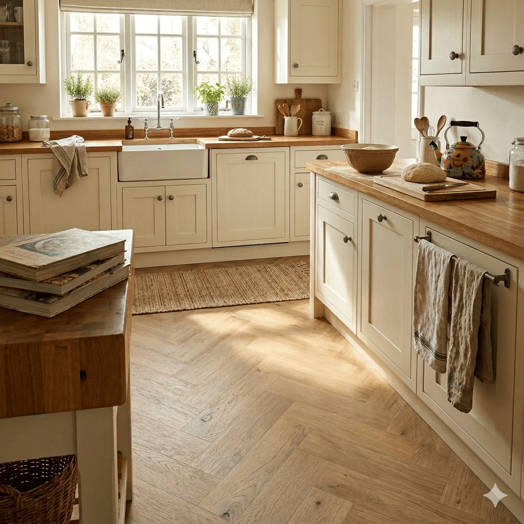 Woodland 2.5mm Serene Oak Herringbone LVT 400 x 100