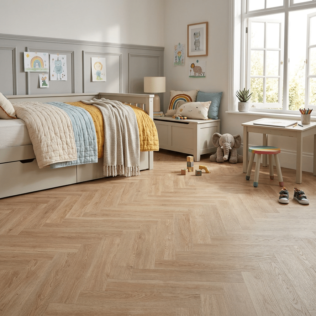 Woodland 2.5mm Sherwood Oak Herringbone LVT 400 x 100