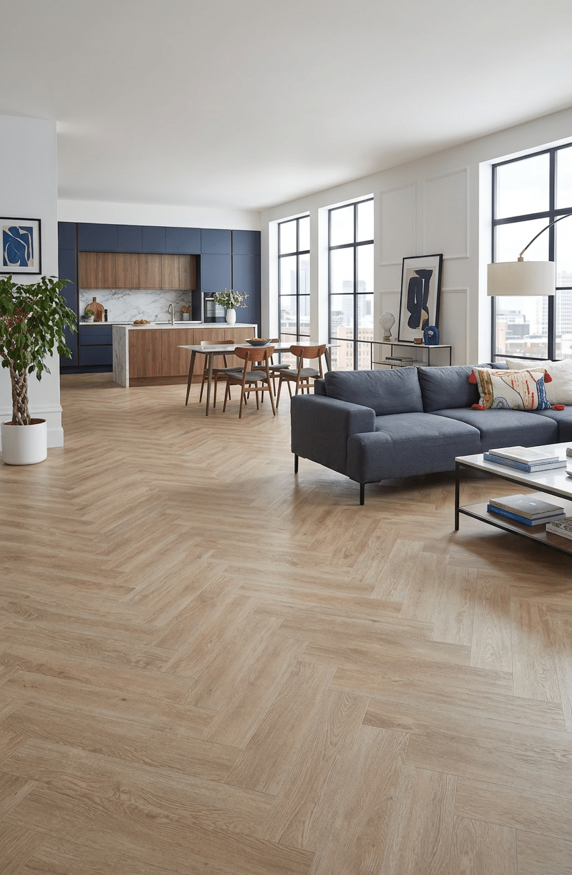 Woodland 2.5mm Sherwood Oak Parquet LVT 610 x 122
