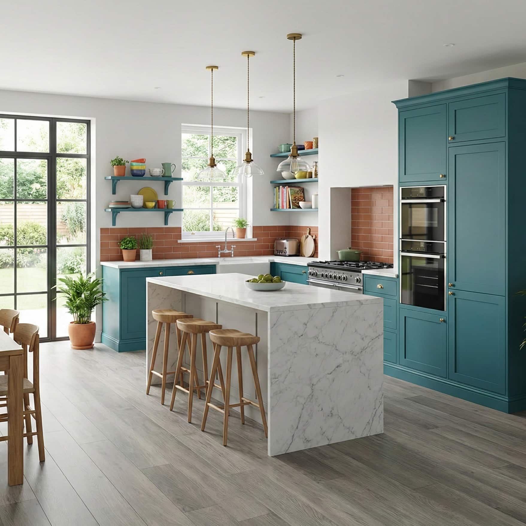 Nectar Sheet Vinyl – Frozen Timber in a kitchen