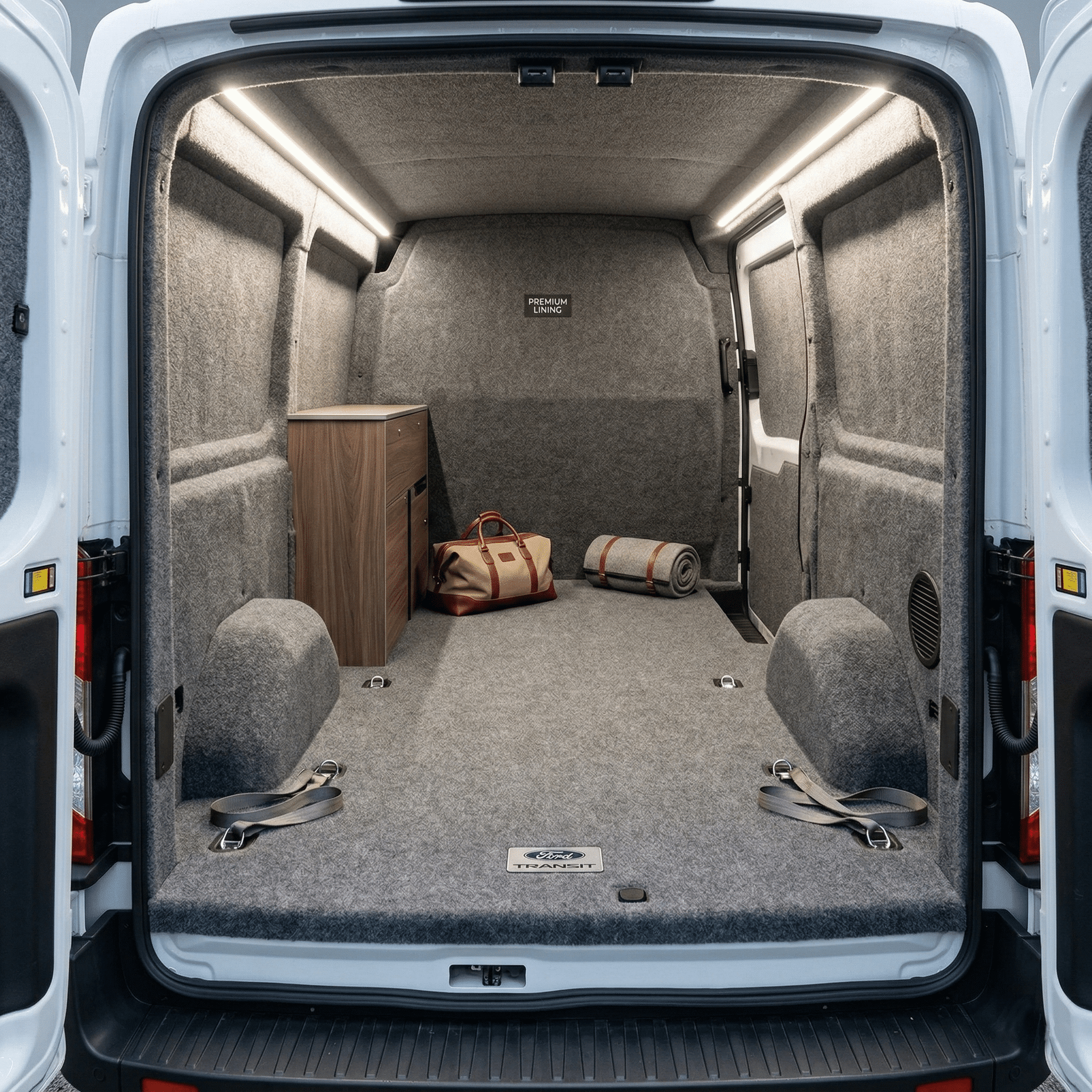 Four Way Stretch Van Lining Grey Vehicle